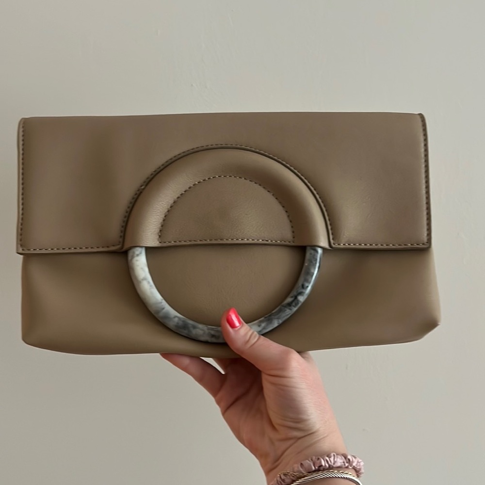Vegan leather clutch